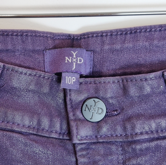 NYDJ Omni Coated Skinny Jeans in Plum Size 10P - Picture 7 of 13